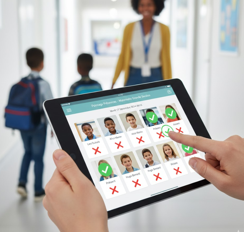 Pointage présences tablette